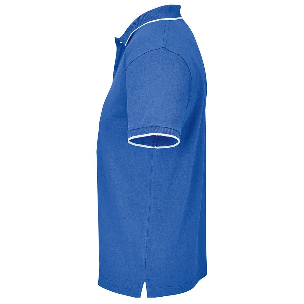 Royal Blue-White - Side - SOLS Unisex Adult Palermo Polo Shirt
