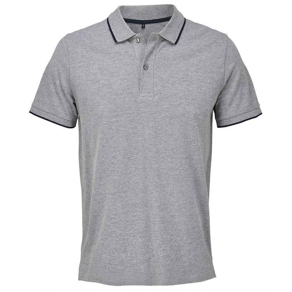 Grey Marl-French Navy - Front - SOLS Unisex Adult Palermo Polo Shirt