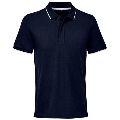 French Navy-White - Front - SOLS Unisex Adult Palermo Polo Shirt