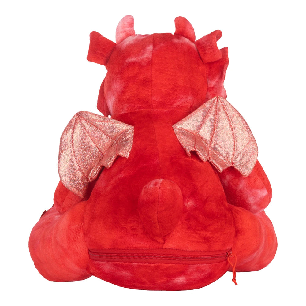 Red - Back - Mumbles Zippie Dragon Plush Toy