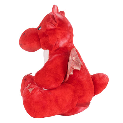 Red - Side - Mumbles Zippie Dragon Plush Toy