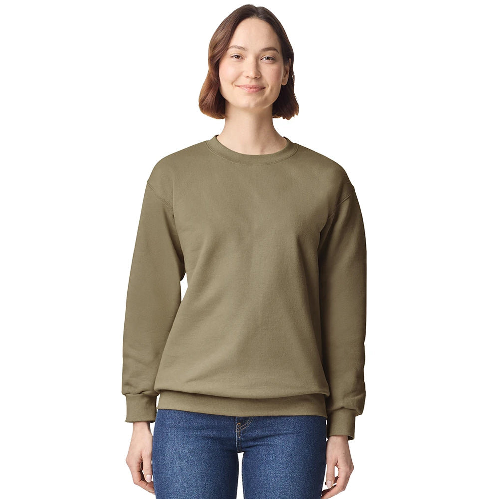 Olive Green - Back - Gildan Unisex Adult Hammer Maxweight Crew Neck Sweatshirt