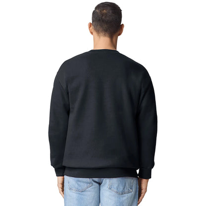 Pitch Black - Back - Gildan Unisex Adult Hammer Maxweight Crew Neck Sweatshirt