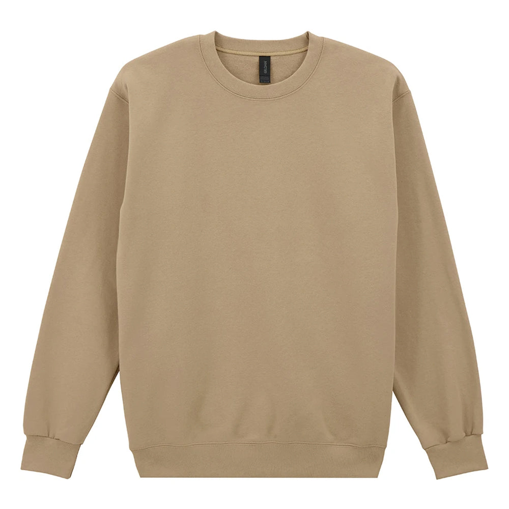 Tan - Front - Gildan Unisex Adult Hammer Maxweight Crew Neck Sweatshirt
