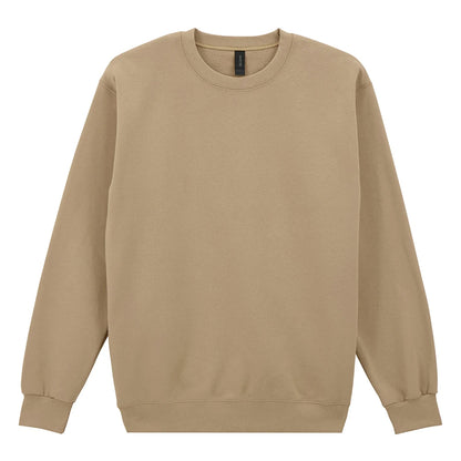 Tan - Front - Gildan Unisex Adult Hammer Maxweight Crew Neck Sweatshirt