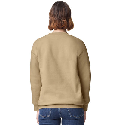 Tan - Back - Gildan Unisex Adult Hammer Maxweight Crew Neck Sweatshirt