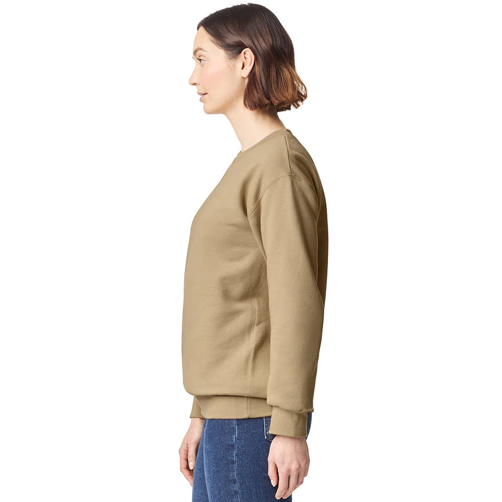 Tan - Side - Gildan Unisex Adult Hammer Maxweight Crew Neck Sweatshirt