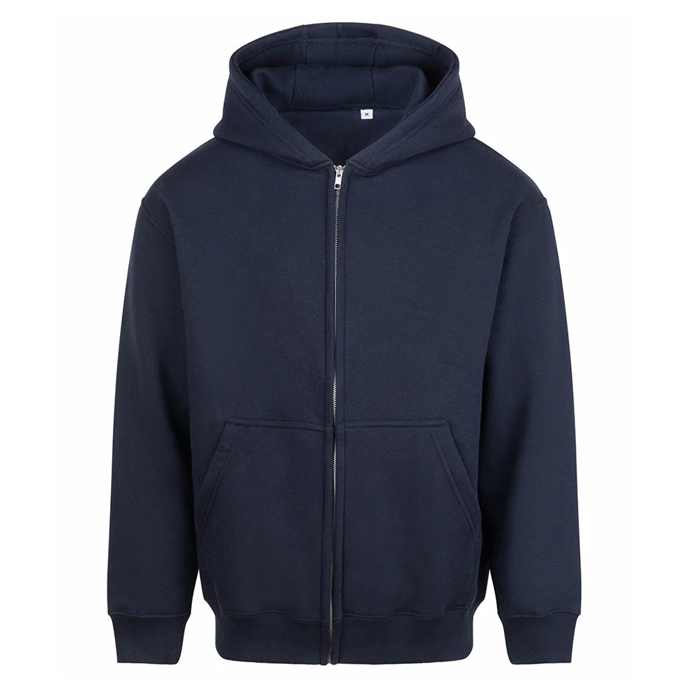 New French Navy - Front - Awdis Mens Vision Heavyweight Full Zip Hoodie
