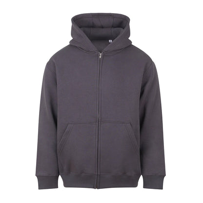Solid Charcoal - Front - Awdis Mens Vision Heavyweight Full Zip Hoodie