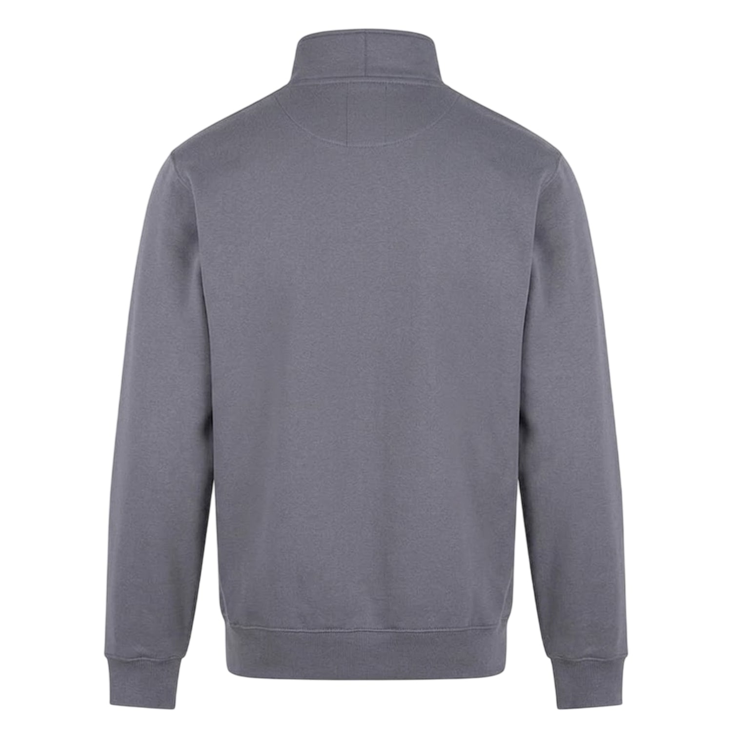 Solid Grey - Back - PRO RTX Mens Pro Quarter Zip Sweatshirt