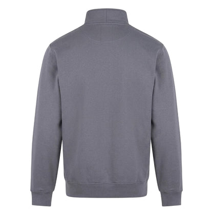 Solid Grey - Back - PRO RTX Mens Pro Quarter Zip Sweatshirt
