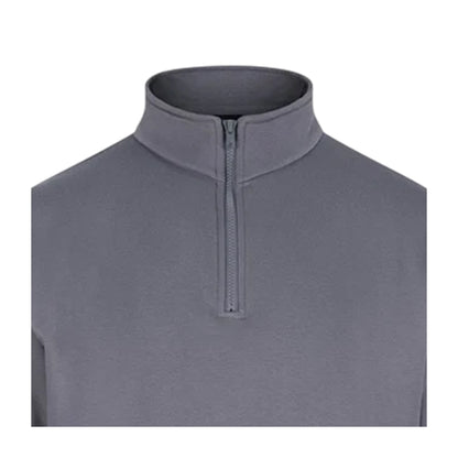 Solid Grey - Side - PRO RTX Mens Pro Quarter Zip Sweatshirt