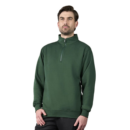 Bottle Green - Front - PRO RTX Mens Pro Quarter Zip Sweatshirt