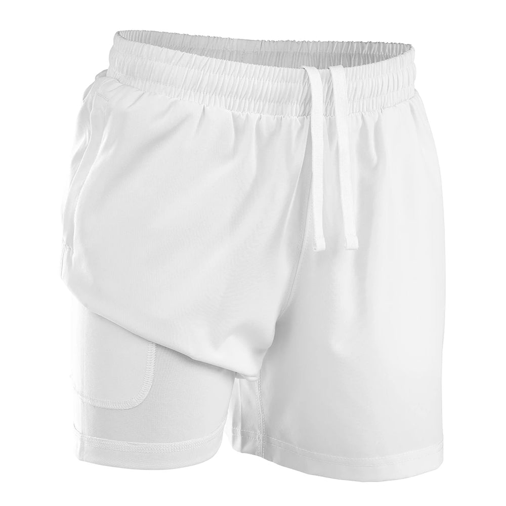 White - Side - Spiro Childrens-Kids Recycled Shorts