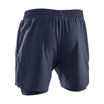 Navy - Back - Spiro Mens Recycled Shorts