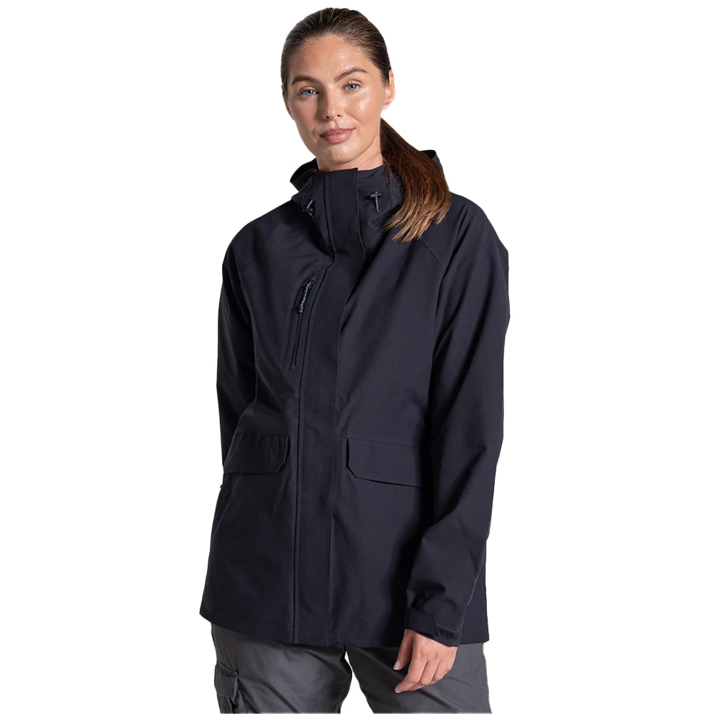 Navy - Back - Craghoppers Expert Womens-Ladies Kiwi Pro Long Stretch Jacket