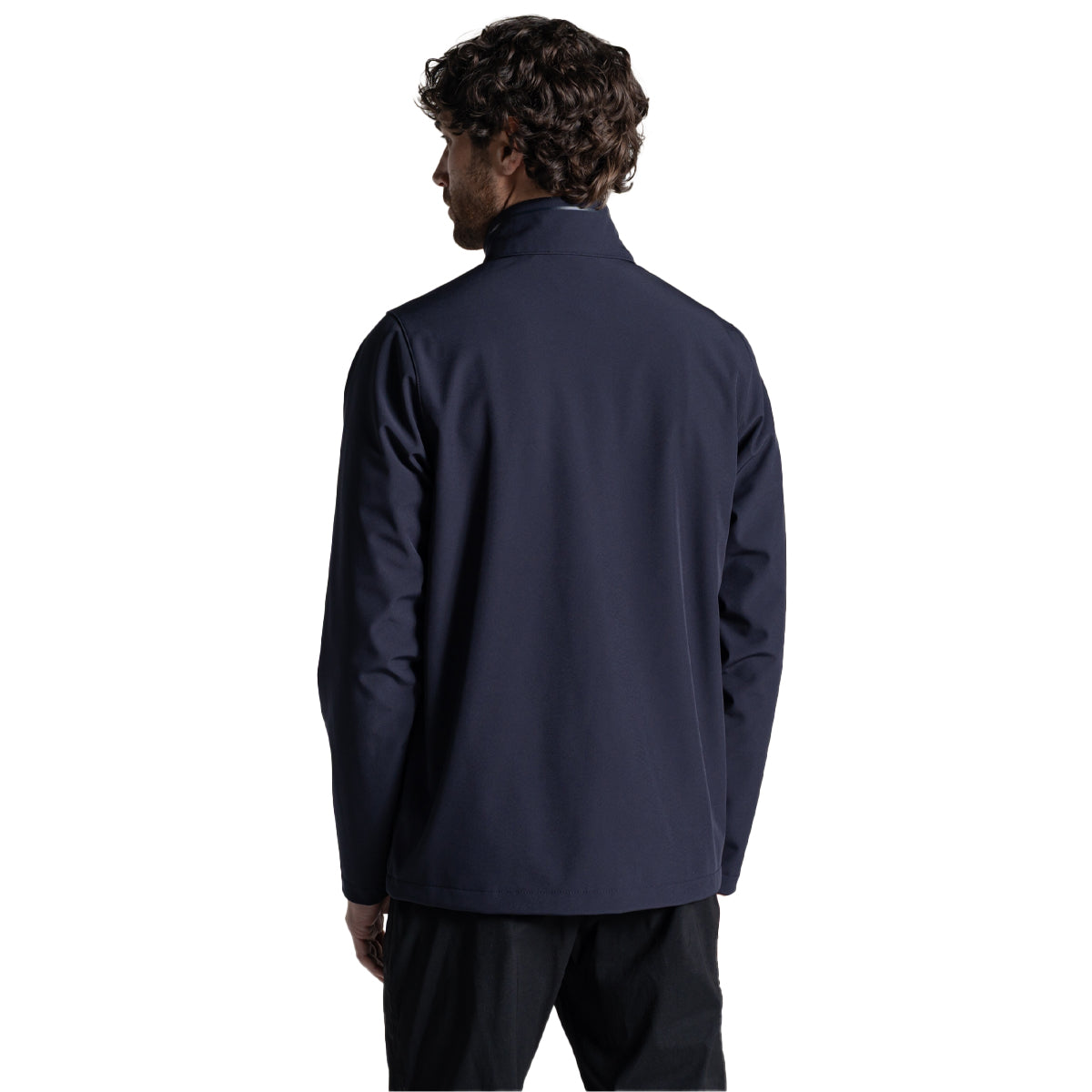 Navy - Back - Craghoppers Expert Mens Kiwi 3 Layer Soft Shell Jacket