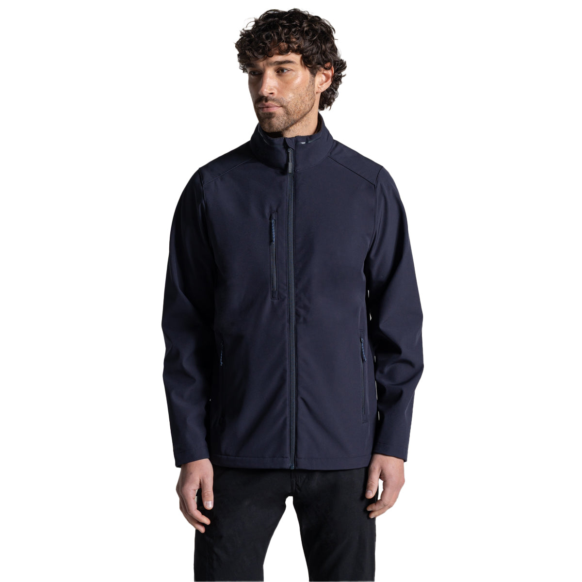 Navy - Side - Craghoppers Expert Mens Kiwi 3 Layer Soft Shell Jacket
