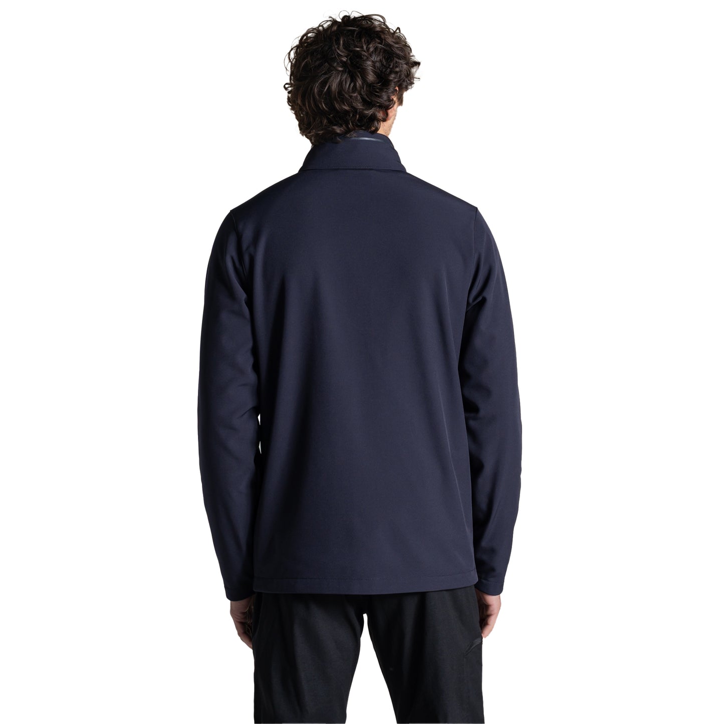 Navy - Back - Craghoppers Expert Mens Basecamp ll Soft Shell Jacket