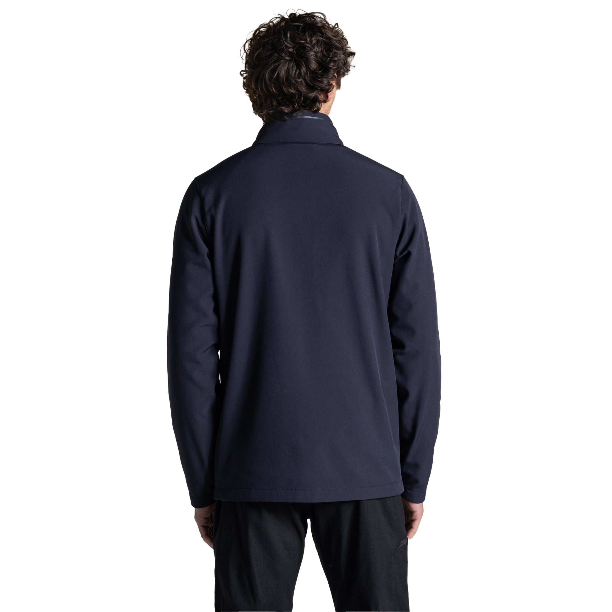 Navy - Back - Craghoppers Expert Mens Basecamp ll Soft Shell Jacket