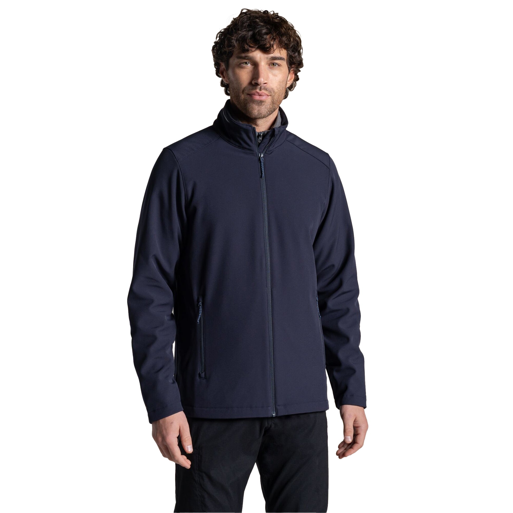 Navy - Side - Craghoppers Expert Mens Basecamp ll Soft Shell Jacket