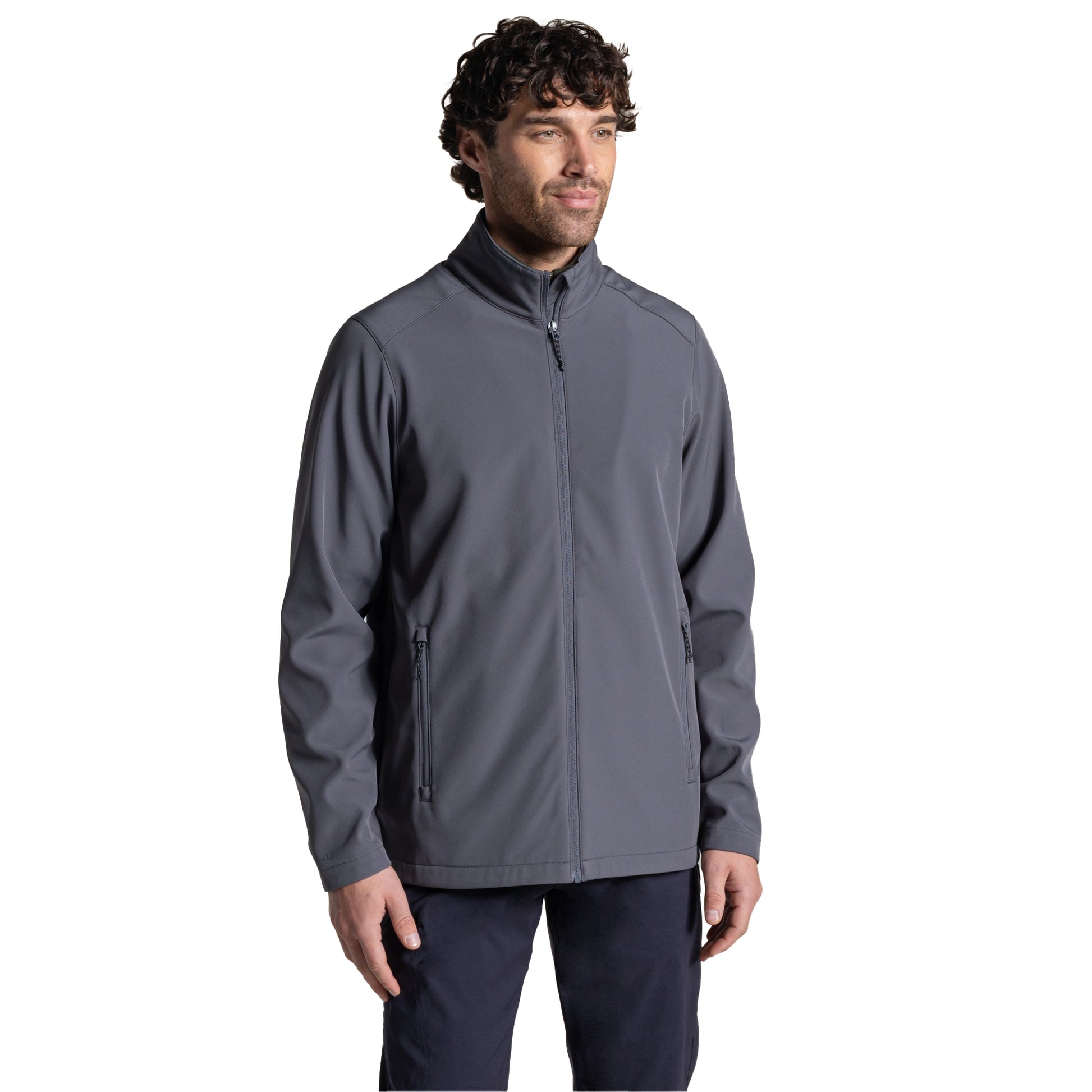 Carbon Grey - Side - Craghoppers Expert Mens Basecamp ll Soft Shell Jacket