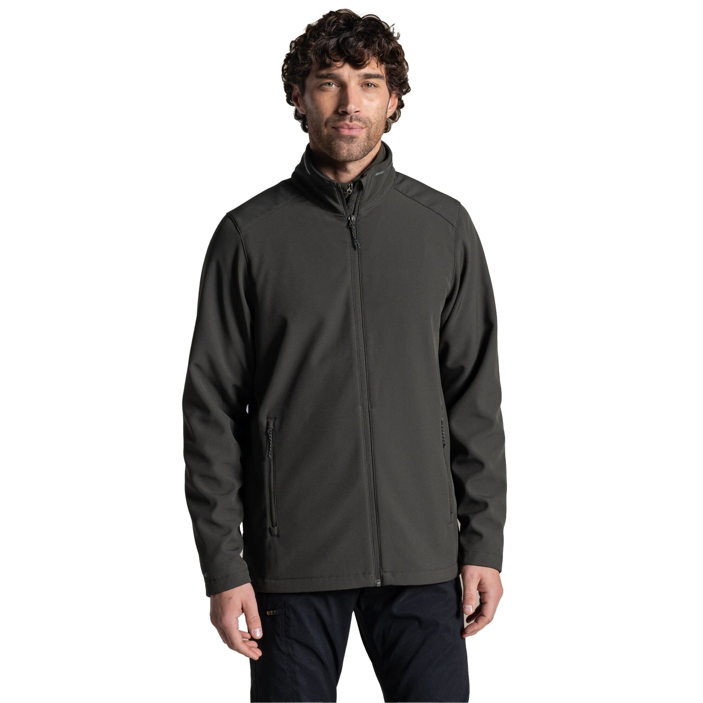 Dark Cedar Green - Side - Craghoppers Expert Mens Basecamp ll Soft Shell Jacket