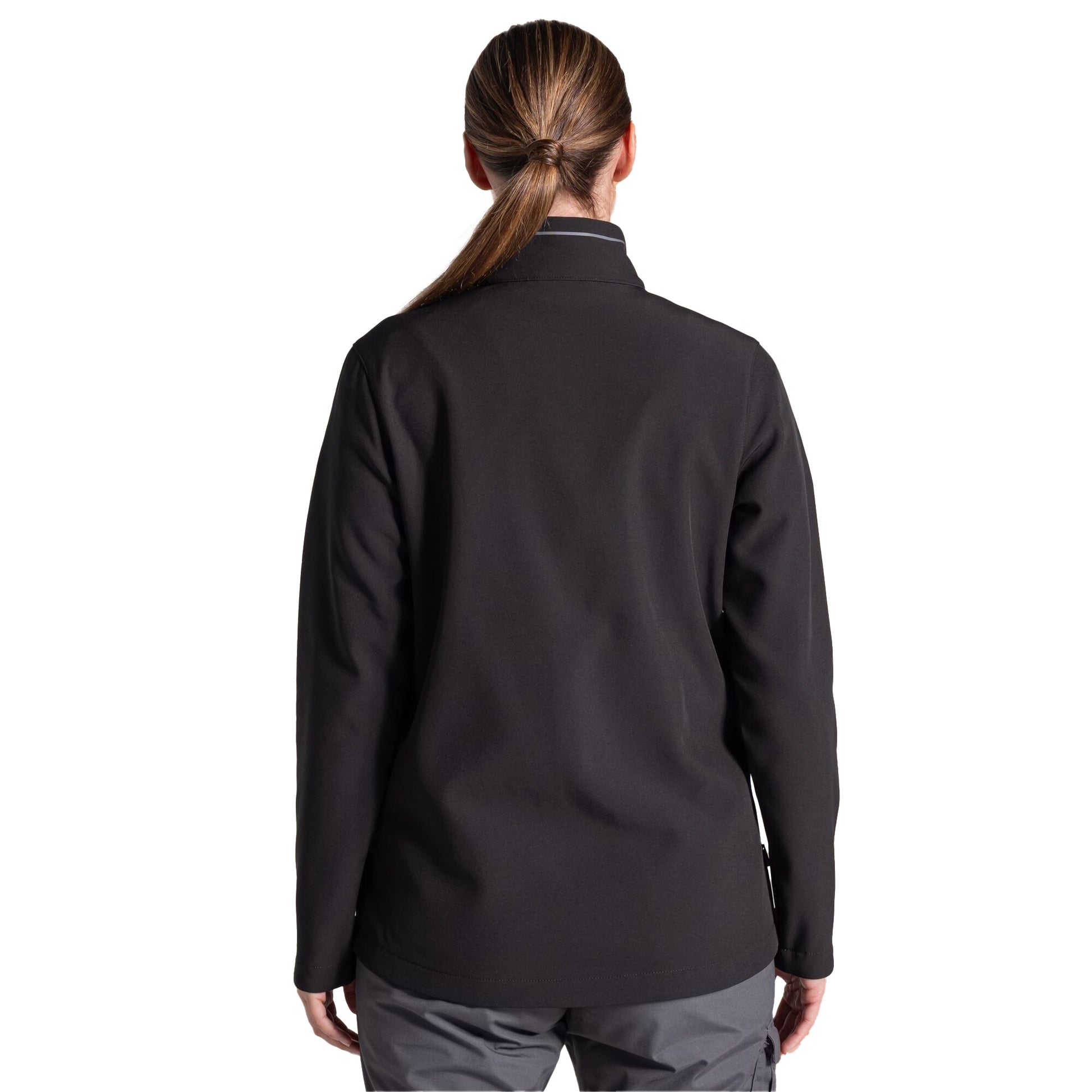 Black - Back - Craghoppers Expert Womens-Ladies Basecamp ll Soft Shell Jacket