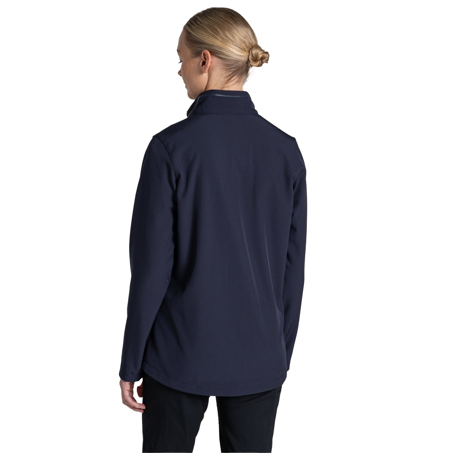 Navy - Back - Craghoppers Expert Womens-Ladies Basecamp ll Soft Shell Jacket