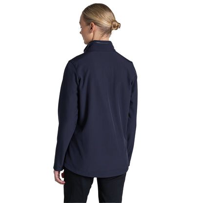 Navy - Back - Craghoppers Expert Womens-Ladies Basecamp ll Soft Shell Jacket