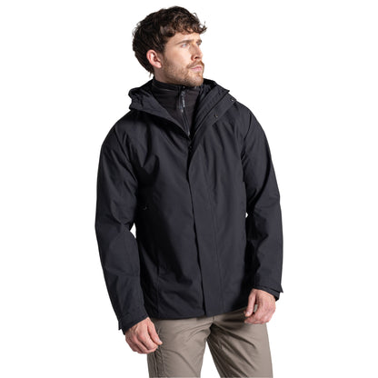 Black - Side - Craghoppers Expert Mens Basecamp 3 in 1 Jacket