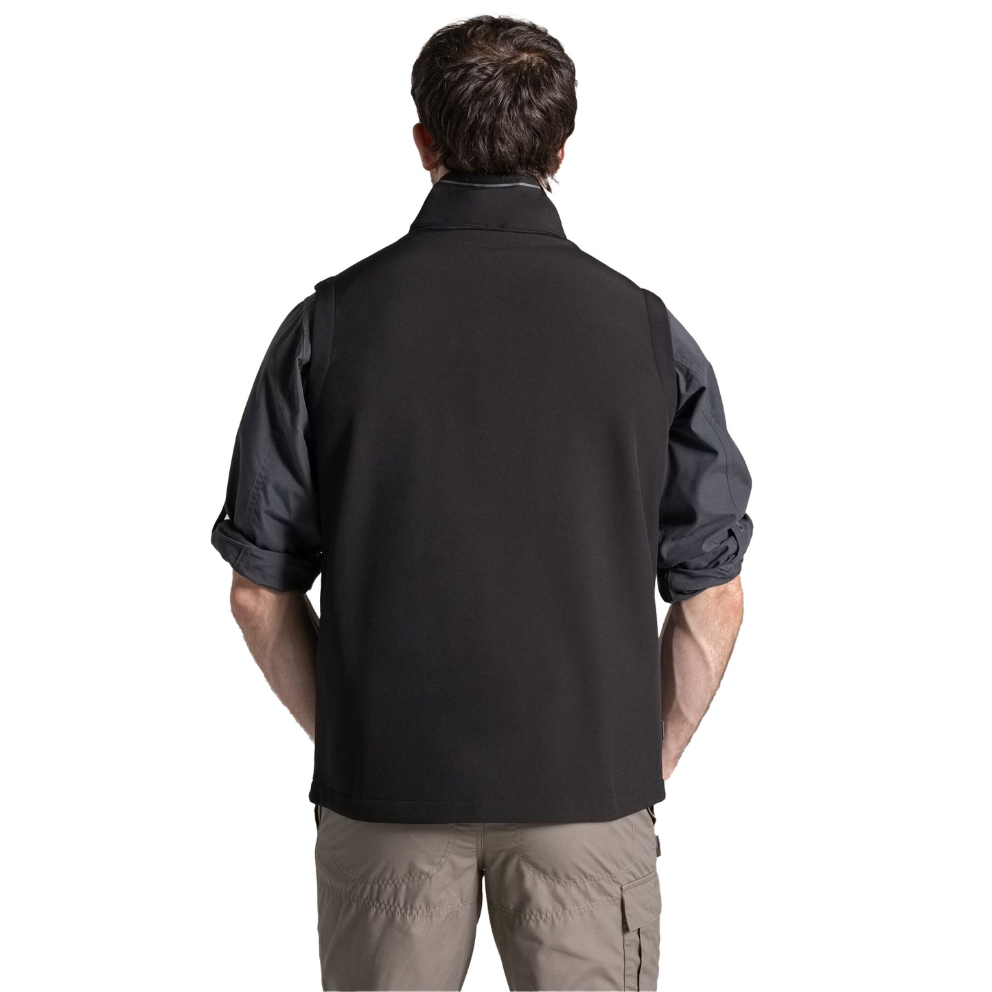 Black - Back - Craghoppers Expert Mens Basecamp ll Softshell Body Warmer