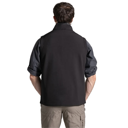 Black - Back - Craghoppers Expert Mens Basecamp ll Softshell Body Warmer
