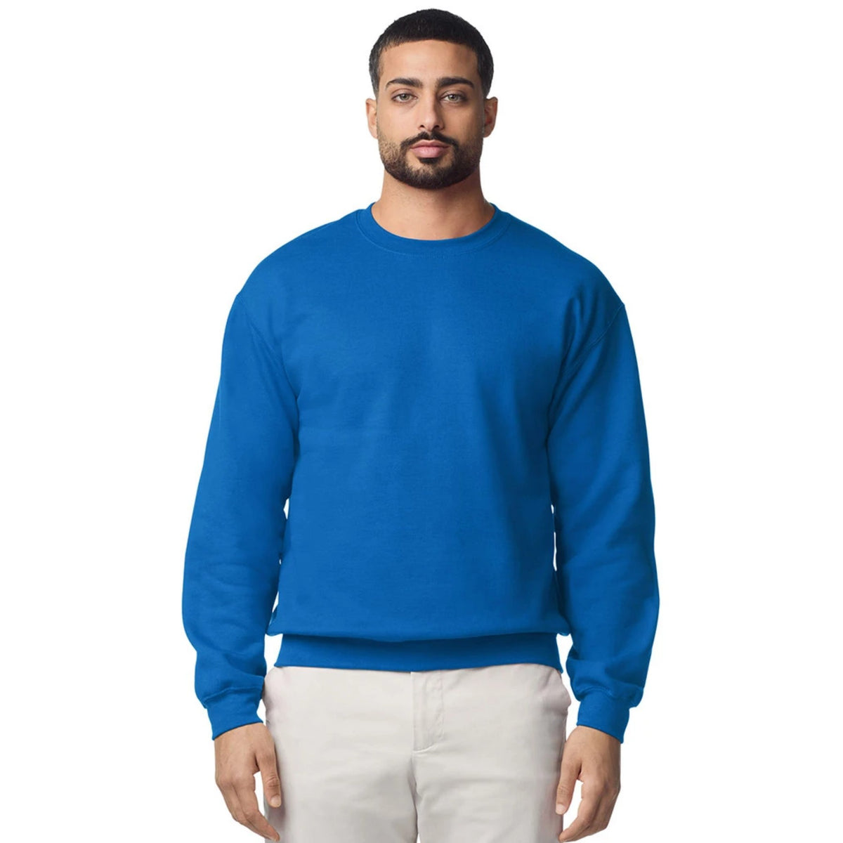 Deep Royal Blue - Side - Gildan Womens-Ladies Heavy Blend Sweatshirt