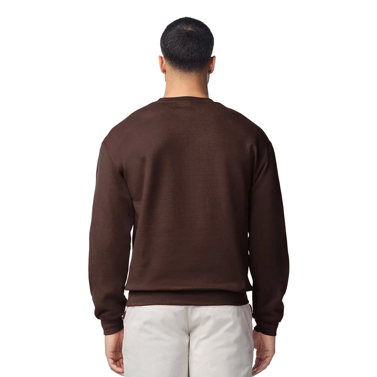 Dark Chocolate - Back - Gildan Womens-Ladies Heavy Blend Sweatshirt