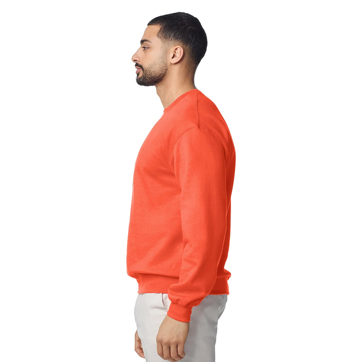 Orange - Side - Gildan Womens-Ladies Heavy Blend Sweatshirt