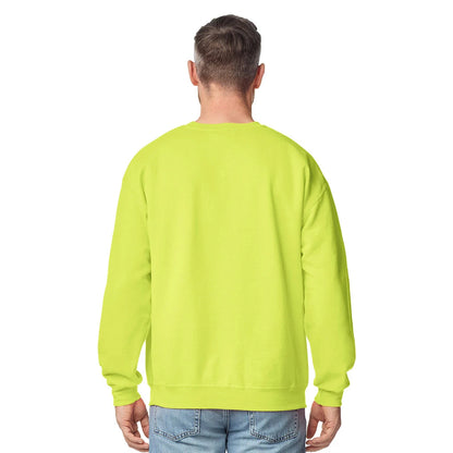 Safety Green - Back - Gildan Womens-Ladies Heavy Blend Sweatshirt