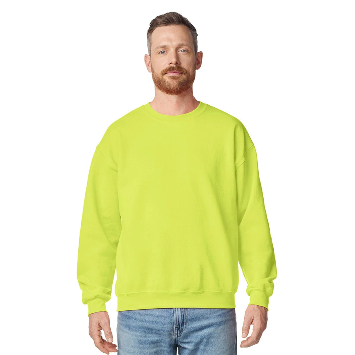Safety Green - Lifestyle - Gildan Womens-Ladies Heavy Blend Sweatshirt