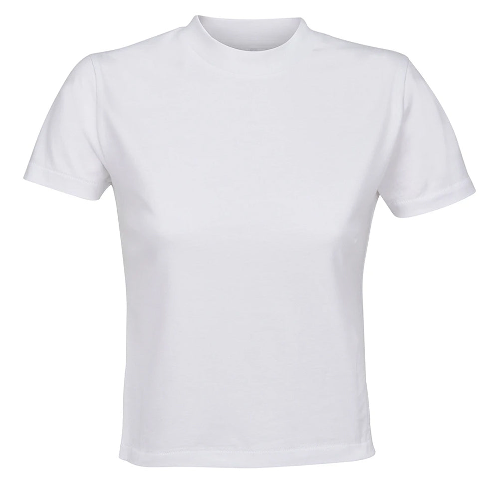 White - Front - SOLS Womens-Ladies Lilia Low Cropped T-Shirt