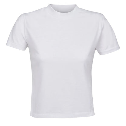 White - Front - SOLS Womens-Ladies Lilia Low Cropped T-Shirt