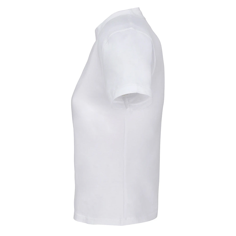 White - Side - SOLS Womens-Ladies Lilia Low Cropped T-Shirt