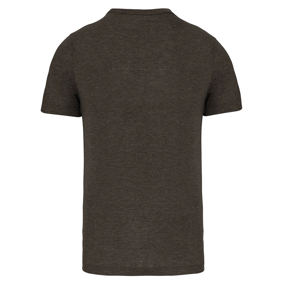 Dark Khaki Heather - Back - Proact Mens Triblend Sports T-Shirt
