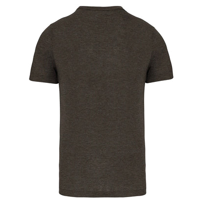 Dark Khaki Heather - Back - Proact Mens Triblend Sports T-Shirt