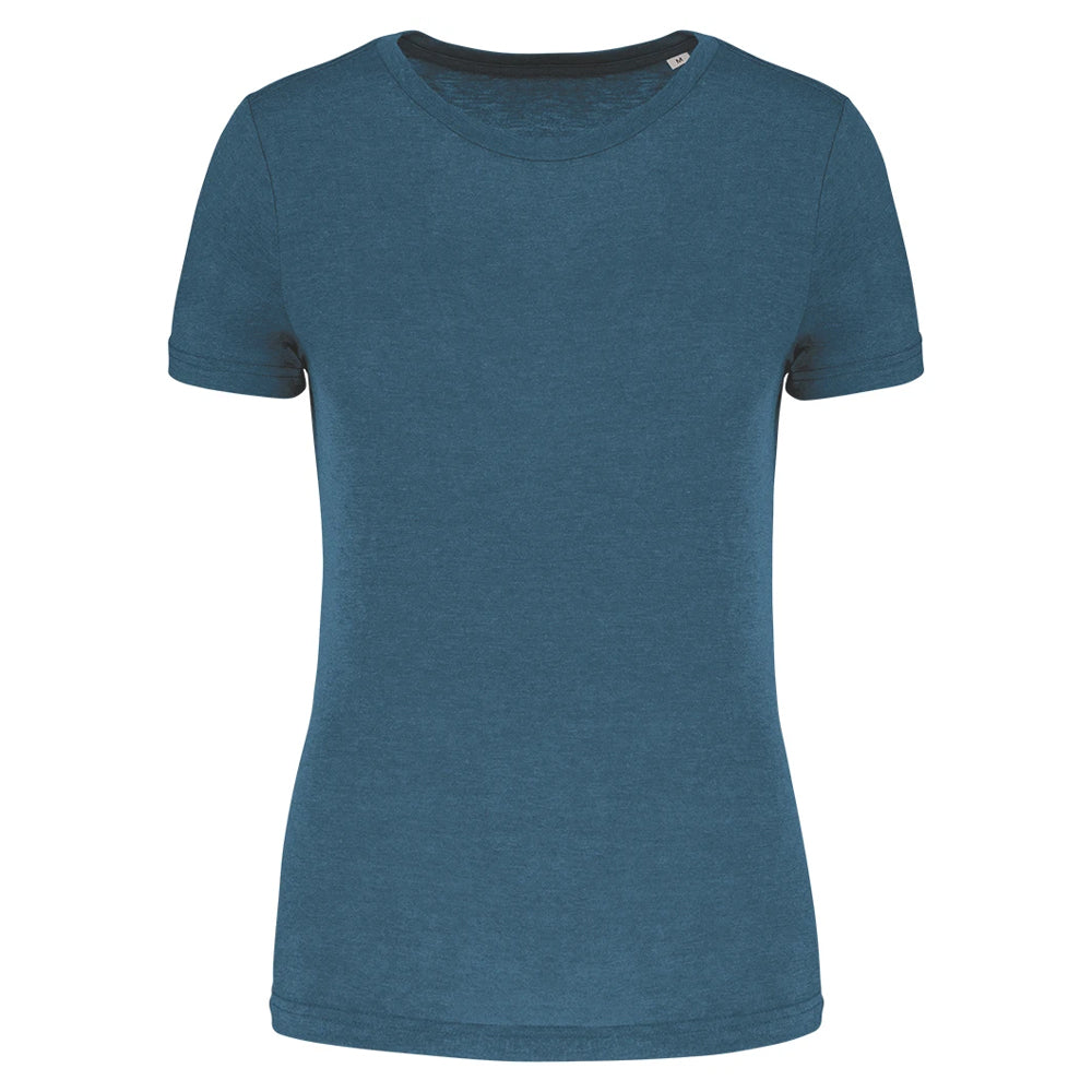 Duck Blue Heather - Front - Proact Womens-Ladies Triblend Sports T-Shirt
