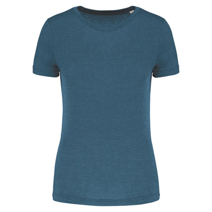 Duck Blue Heather - Front - Proact Womens-Ladies Triblend Sports T-Shirt