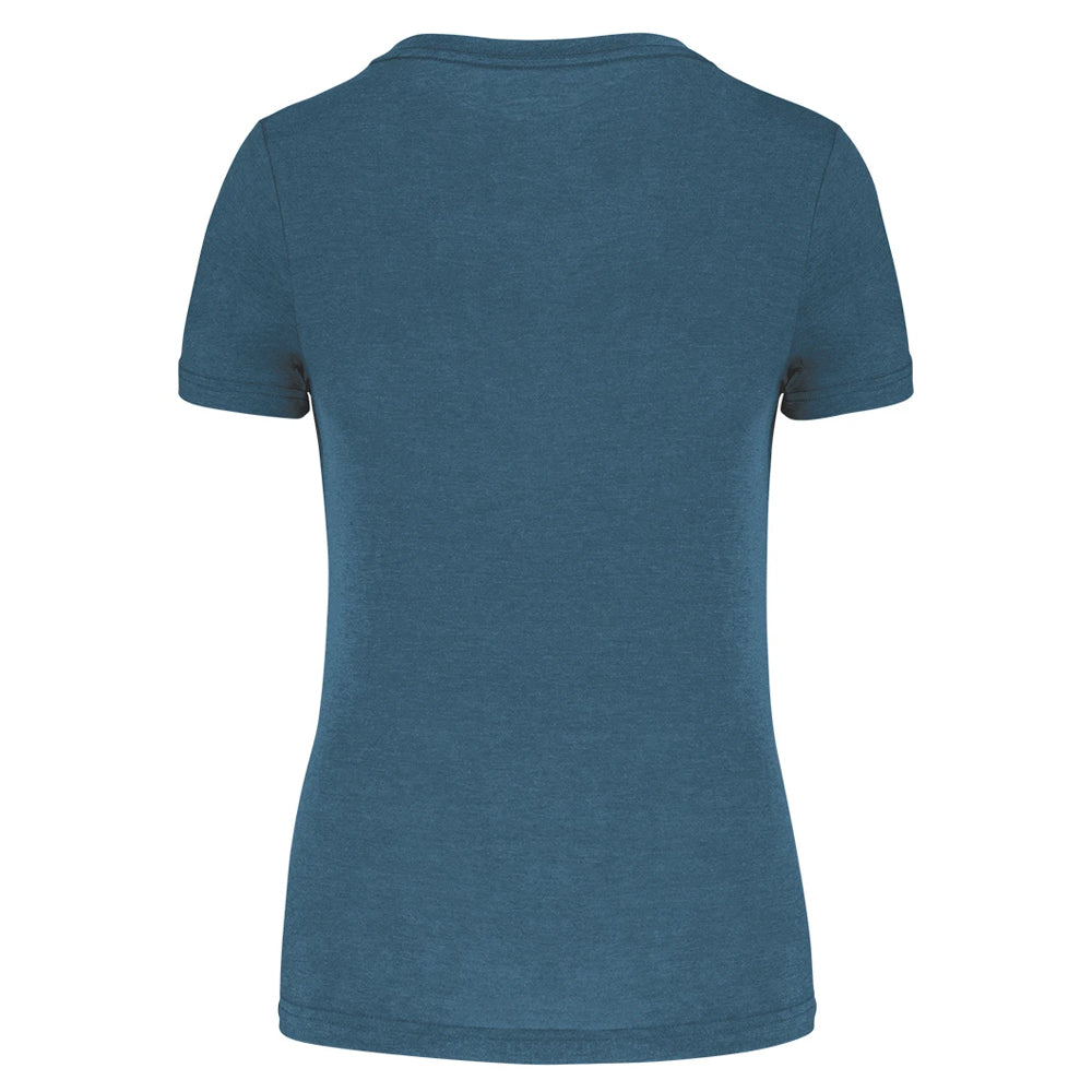 Duck Blue Heather - Back - Proact Womens-Ladies Triblend Sports T-Shirt
