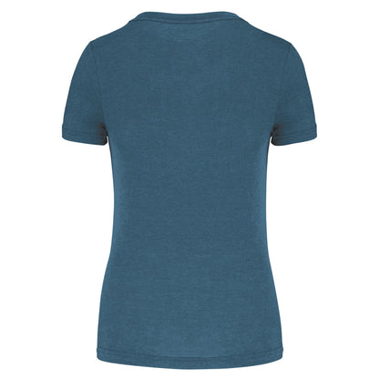 Duck Blue Heather - Back - Proact Womens-Ladies Triblend Sports T-Shirt