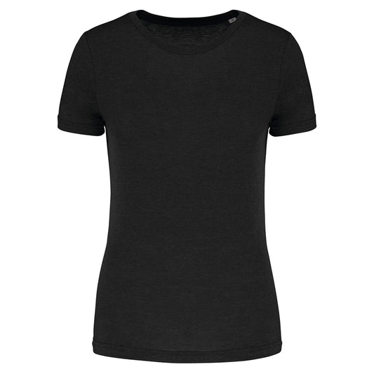 Black - Front - Proact Womens-Ladies Triblend Sports T-Shirt