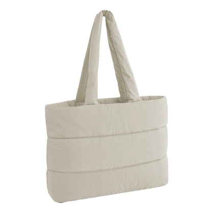 Natural Stone - Front - Bagbase Plain Quilted Tote Bag