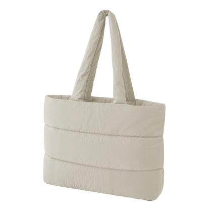 Natural Stone - Back - Bagbase Plain Quilted Tote Bag